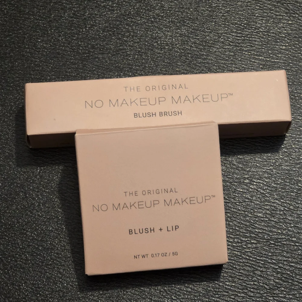 No Makeup Makeup Blush in Pink and No Makeup Makeup Blush Brush